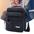 thumbnail image 1 of Bolso de hombre, bolso de lona de color sólido, bolso de mensajero para hombre, bolso de lona para hombre, construcción resistente, 1 of 2