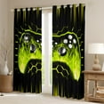 thumbnail image 2 of Castle Fairy Teens Yellow Gamepads Black Out Curtains,Geometric Honeycomb Curtains Pack of 2 (42x63 Each),Abstract Gradient Bedroom Curtains,Super Cozy Room Decor, 2 of 6