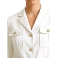 thumbnail image 5 of INSPIRE CHIC Women's Single Breasted Blazer Notched Lapel Long Sleeves Work Business Suit Jacket with Belt Medium White, 5 of 6