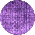 thumbnail image 1 of Ahgly Company Indoor Round Persian Purple Bohemian Area Rugs, 5' Round, 1 of 4