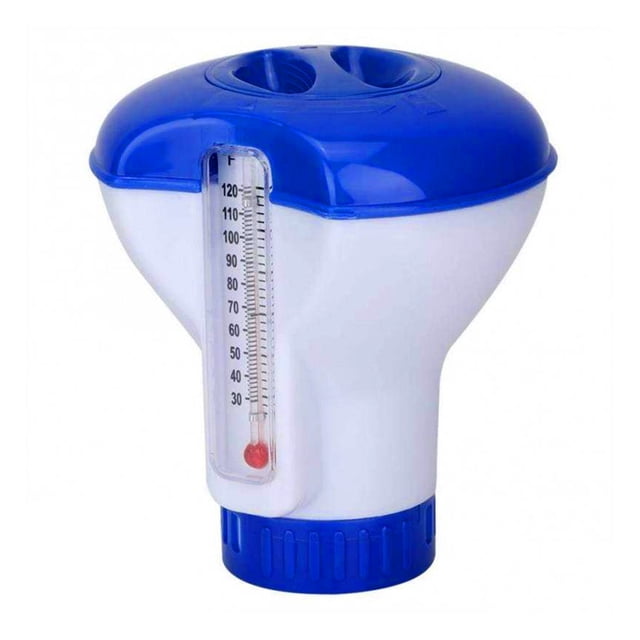 Mistaha Float Dispenser Float Cup Pool Spa Chlorine Tablet Dispenser Floater with Built-in Thermometer with F/C Display