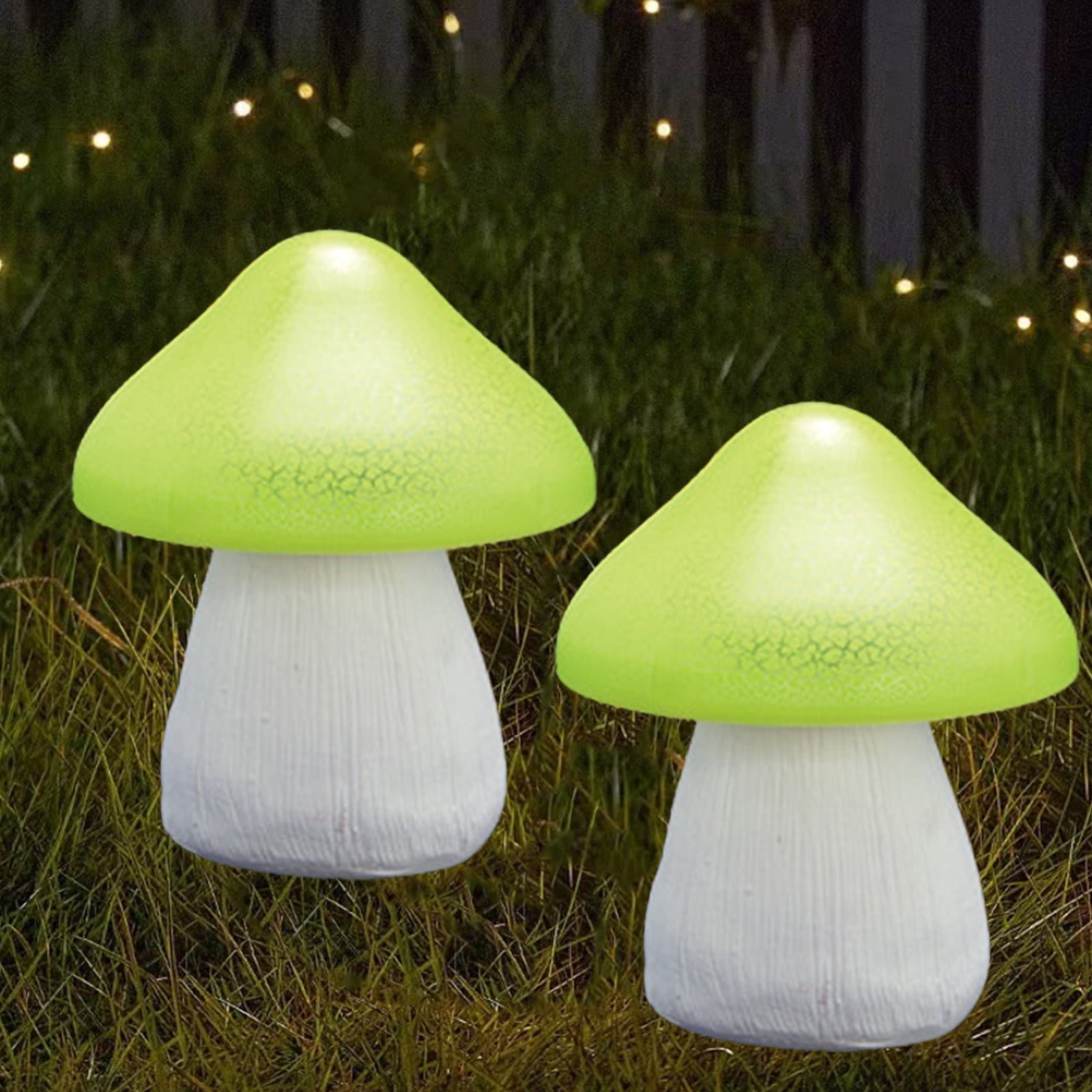 2 Packs Solar Mushroom Lights Outdoor Waterproof Solar Powered Garden Lights for Yard Pathway Fence Decoration Color Changing LED Landscape Lighting with Auto On Off
