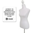 thumbnail image 5 of Dress Form Mannequin for Sewing Maniquine Body Female for Clothing with Tripod Base Stand Adjustable 58-67 Inch, 5 of 12