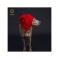 thumbnail image 5 of Italian Greyhound & Weimaraner: Cozy Red Knitted Pom-Pom Dog Hat In Waffle Pattern, 5 of 5