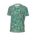 thumbnail image 6 of Wukai Mushrooms and Flowers Print Men's Short-Sleeved Mesh T-Shirt,Quick-Dry Short Sleeve Workout T-Shirt-3X-Large, 6 of 8