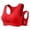 #04 Red 【Mix, Match & Rotate: Stock Up on Daily Colors】, variant on Womens Plus Wireless Bra, Full Coverage Sports Bra with Wide Straps, Back Cutout & Racerback Design, Fitness Jogging Wear | VerBelle,Beige L