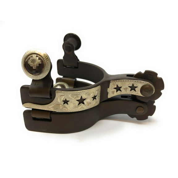 AJ Tack Baby Antique Brown Star Spurs