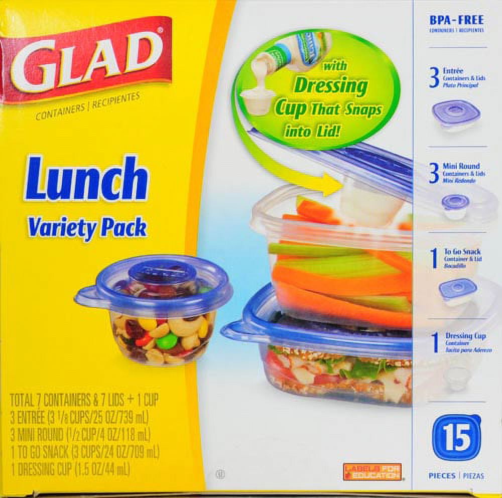 Glad BPA-Free Plastic Food Storage Containers for sale