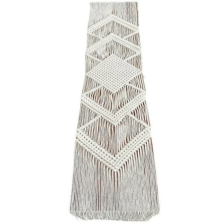 

Hollow Out Macrame Table Runner Boho Wedding Decoration Nordic Style Boho Table Runner with Tassels Drop
