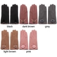 thumbnail image 2 of Fashion Warm Outdoor Sport Touch Screen Women Gloves Full Finge Mittens Winter Gloves LIGHT BROWN, 2 of 8