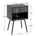 thumbnail image 5 of VECELO Set of 2 Nightstand with Drawer, Mid-Century Side End Table/Bedside Table for Bedroom, Living Room, Sofa Couch, Gray, 5 of 10