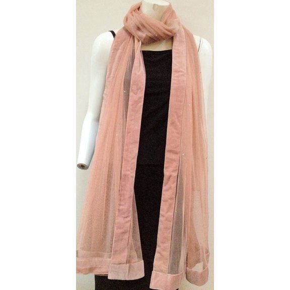 Net High Quality Scarf Wrap Dull Pink Brown Fashion Accessory Affordable Gift New
