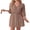 03-C-Dark Khaki, variant on Women's Waffle Knit Robe 3/4 Sleeve V Neck Knee Length Wrap with Adjustable Waist Belt Light Blue L