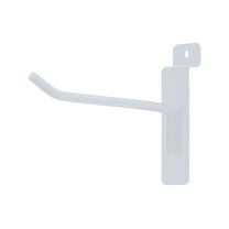 SSWBasics 4" Peg Hook For Slatwall - Pack of 50 - White