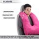 thumbnail image 2 of Almohada para reposacabezas de automóvil ergonómica y cómoda, soporte para cuello, ajustable, color rosa, 2 of 7