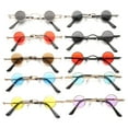 thumbnail image 3 of Ins Fashion Metal Frame Hip Hop Candy Color Shades Small Round Sunglasses Punk Sun Glasses GOLD-YELLOW, 3 of 8