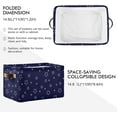 thumbnail image 2 of Coolnut Large Foldable Storage Bin Random Stars Navy Blue Fabric Storage Baskets Collapsible Decorative Baskets Organizing Basket Bin with PU Handles for Shelves Home Closet-1Pack Decor Gifts, 2 of 7