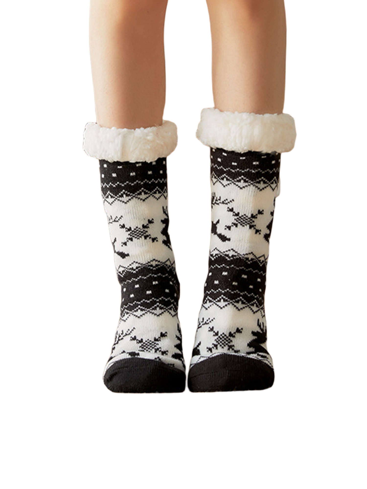 Women Socks Over Knee Christmas Cupcake Winter Warmth Unique For Holiday