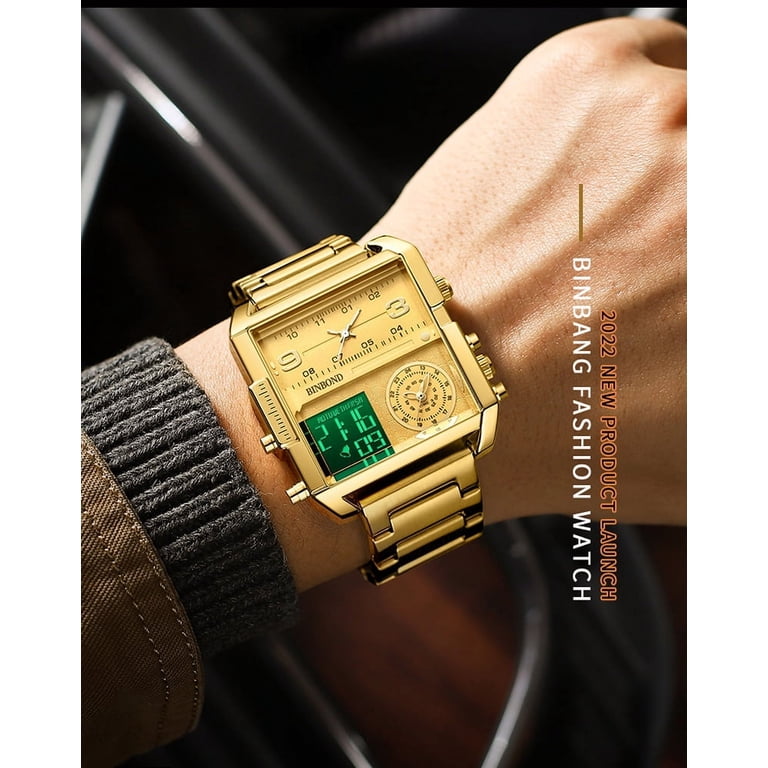 Large Digital Sports Watch LED Display Waterproof Unisex Quartz Men main image 4