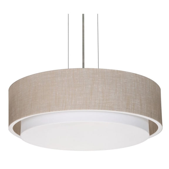 SAP2332LAJUDSN-JT-AFX-Sanibel - 23 Inch LED Pendant-Satin Nickel Finish-Jute Shade Color