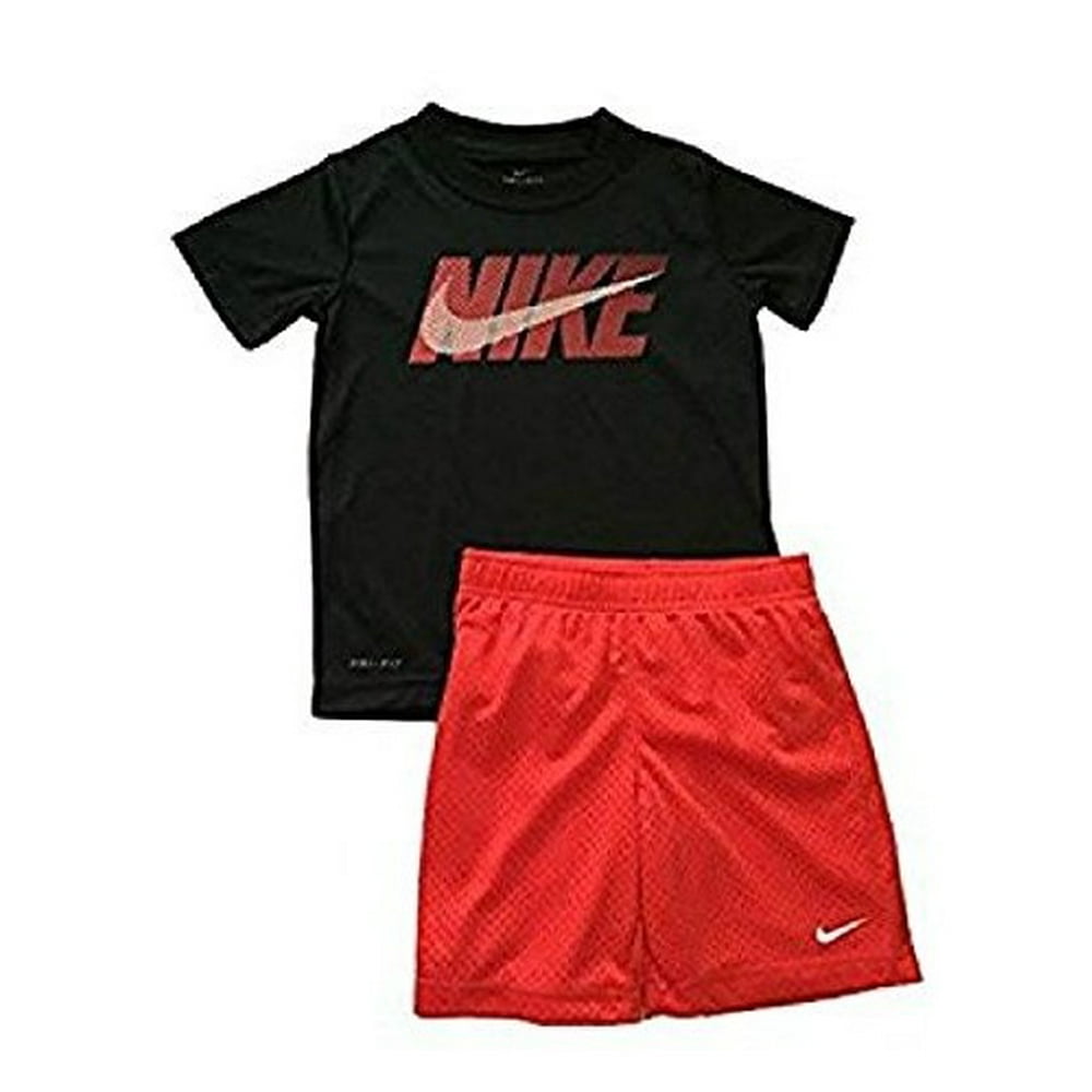 Nike - Nike Little Boys 2 Piece Swoosh T-Shirt Tee & Mesh Shorts Set ...