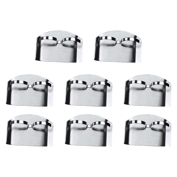 Protector de dedos de acero inoxidable para cortar - Diseño de bucle abierto ajustable para usuarios diestros y zurdos - Protector de seguridad de cocina para cortar en cubitos y rebanar