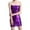 Purple, variant on Women Shiny Metallic Strapless Tube Top Mini Bodycon Club Dress Green XL