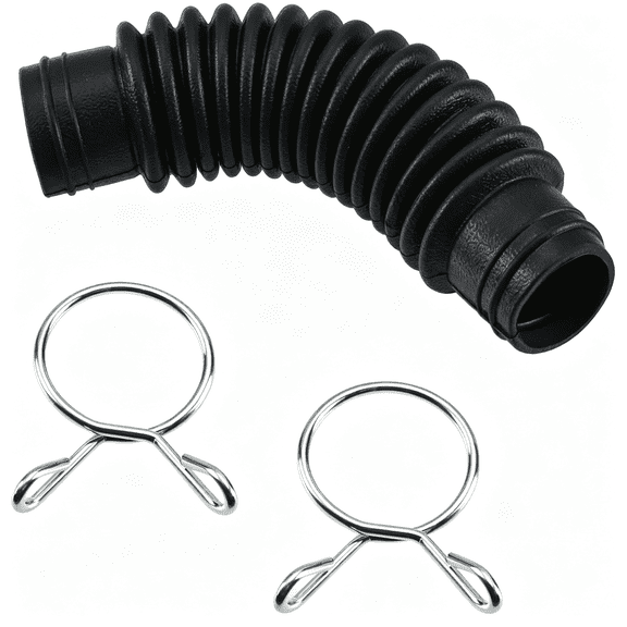 HIBIBUD 1 Pcs Washer Drain Hose Assembly Aem73213001 - Thicker Tub-To-Pump Connector with Stainless Steel Hose Clamps - Compatible with Lg Washing Machines, Durable Drain Hose