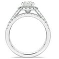 thumbnail image 3 of Pompeii F/VS 1.50Ct Halo Diamond Engagement Wedding Ring Set 14k Gold Lab Grown, 3 of 4