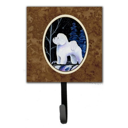 Caroline's Treasures Starry Night Bichon Frise Leash Holder and Wall Hook