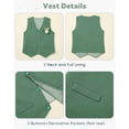 thumbnail image 4 of SANMIO Toddler Boy Suits Dress Clothes Formal Slim Fit Suit Set 6 Piece Tuxedo Gentleman Wedding Outfit Dresswear Vest Set, 4 of 7