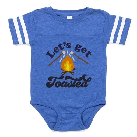 

CafePress - LET s GET TOASTED - Cute Infant Baby Football Bodysuit