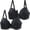 Sky Blue, variant on Gymayou 2 Pack Women Lace Minimizer Bra Set Underwire Full Coverage Anti Sag Gathered Support Bra for Large Bust Blue 100B