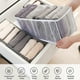 thumbnail image 2 of Organizador de ropa con cajones, separador de compartimentos para armario, ropa interior, portátil, 7 compartimentos, caja de almacenamiento de malla lavable (2 unidades, blanco, pequeño), 2 of 5