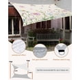 thumbnail image 4 of Sun Shade Sail 8'x10' Wildflowers Rectangle Sun Shade Sails Canopy Waterproof Floral Herbs Fields Linen Outdoor Sunshades Sand UV Block Cover Shades Cloth for Patio Backyard Garden Deck Porch Lawn, 4 of 9