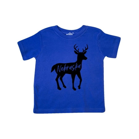 

Inktastic Nebraska Black Deer Silhouette Gift Toddler Boy or Toddler Girl T-Shirt