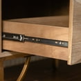thumbnail image 3 of Noble House 47.24" 6-Drawer Dresser, Geometric Relief Chest with Metal Legs for Bedroom or Living Room, Natural, 3 of 8