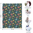 thumbnail image 4 of DarkGreen Cartoon Dinosaurs Pattern Blanket,Comfortable Soft Flannel Throw Blanket,All Season,Warm Lightweight Blankets for Sofa Bed Couch Living Room Chair,30"x40", 4 of 4
