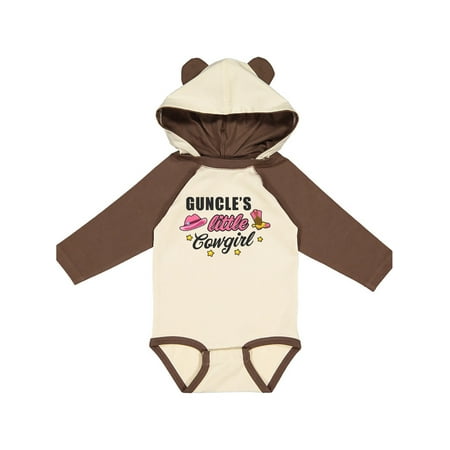 

Inktastic Guncles Little Cowgirl with Cowgirl Hat and Boots Gift Baby Girl Long Sleeve Bodysuit