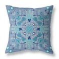 thumbnail image 7 of Amrita Sen Designs  26 x 26 in. Paisley Leaf Geo Broadcloth Indoor & Outdoor Zippered Pillow - Dark Muted Blue, Navy & Light Blue, 7 of 7