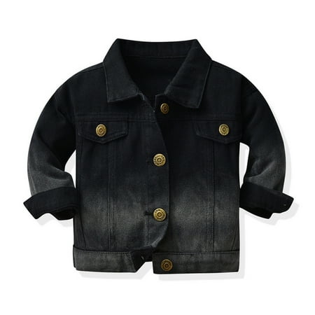 

Kids Toddler Baby Girls Boys Autumn Winter Cotton Long Sleeve Jeans Coat Jacket Clothes For 6-12 Months