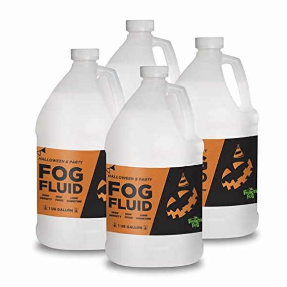 Froggy's Fog Halloween and Party Fog Fluid, High Output Long-Lasting Fog Juice for 400-1500 Watt Water-Based Fog Machines, Great for Pro and Home Haunters, Theatrical Effects, DJs, and More, 4 Gallons
