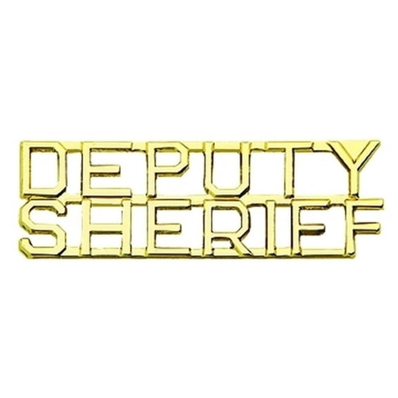 DEPUTY SHERIFF Die Struck Letters, 2 Posts Clutch Backs, Pairs, 1/4 High