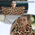 thumbnail image 5 of KUIFORTI Brown Leopard Print Car Front Seat Covers for Gym Outdoor Sport, Picnic, Beach, Pet Dog Travel Portable Sweatproof Auto Accessories with Storage Bag 60 x 33 Inch, 5 of 7