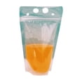 thumbnail image 1 of Bolsa de bebida desechable transparente, bolsa de jugo con autosellado, creativa, portátil, de doble tubo, plegable, bolsa de agua, bolsa de envasado de té con leche, 1 of 1