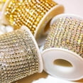 thumbnail image 4 of DIY Crystal 10 Yard Rhinestone Close Chain Craft DIY Clear Trim Sewing Craft Silver, 4 of 9