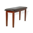 thumbnail image 2 of Dining Living Bench Chair Rich Padded Seat, Dark Walnut, 2 of 5