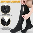 thumbnail image 2 of Ailaka Zipper Compression Socks (15-20 mmHg) for Women & Men - Closed Toe Knee High Support Socks with Easy On/Off Zipper, 1 Pair, 2 of 7
