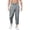 Grey, variant on Men’s Wide Leg Linen Casual Pants Breathable Summer Large Size Bottoms