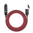 thumbnail image 1 of Miulika Car Cigarette Lighter Extension Cord 12V 24V with LED Light Male Plug to Female, 1 of 9